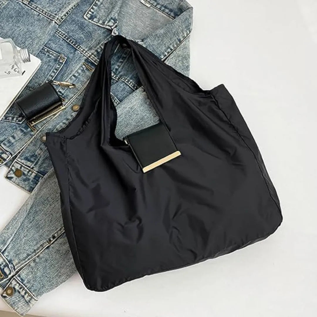 Tote purse styled with outfit